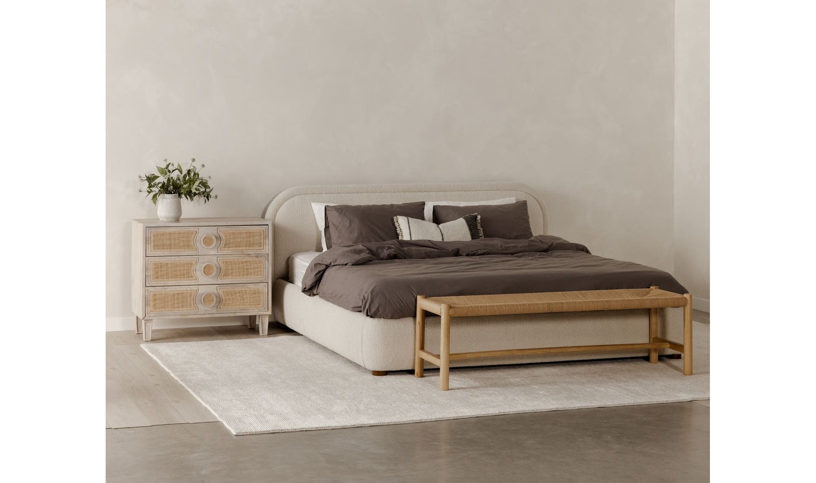 COLIN KING BED DARK GREY - Image 4