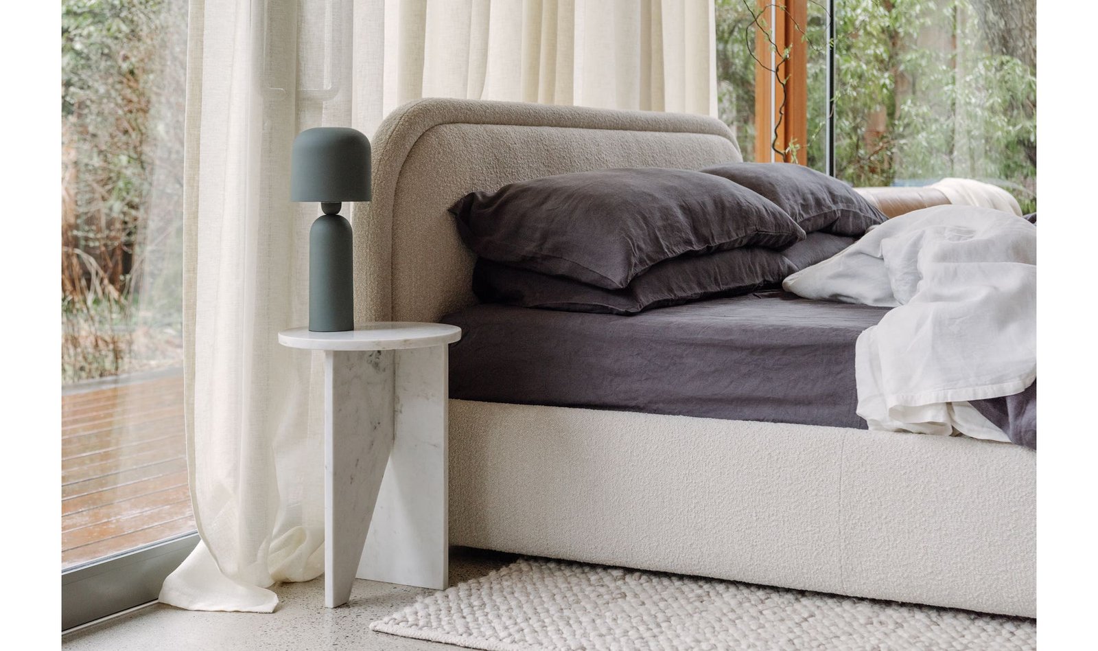 COLIN KING BED DARK GREY - Image 5