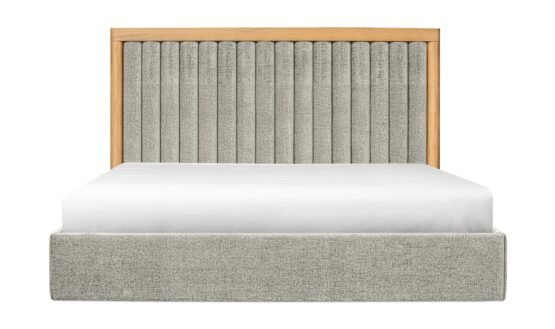 NINA QUEEN BED GREY MIST