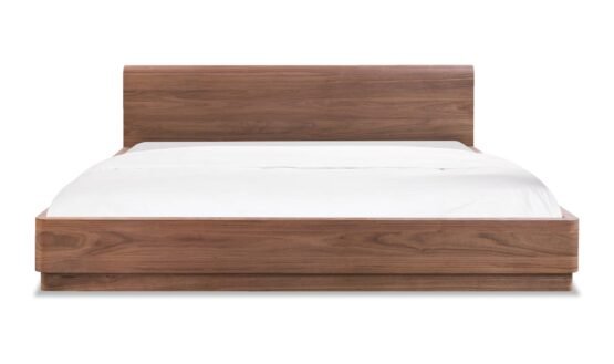 ROUND OFF QUEEN BED BROWN WALNUT
