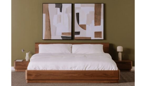 ROUND OFF QUEEN BED BROWN WALNUT - Image 2