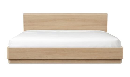 ROUND OFF QUEEN BED LIGHT OAK BROWN LIGHT BROWN