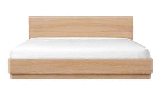 ROUND OFF QUEEN BED LIGHT OAK BROWN LIGHT BROWN - Image 5