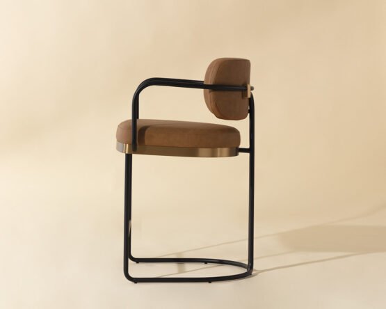 Jalen Counter Stool Milliken Cognac - Image 3