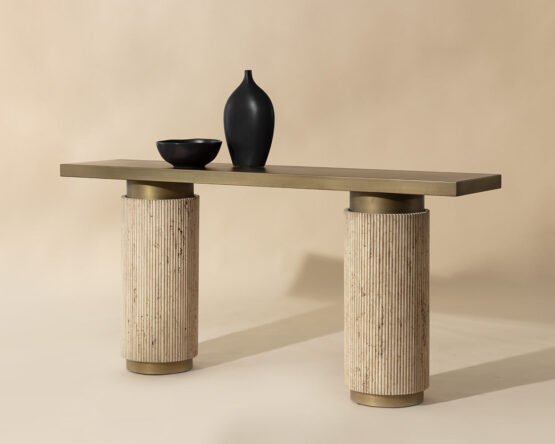 Ashva Console Table Antique Brass - Image 2