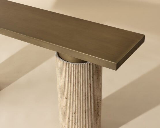 Ashva Console Table Antique Brass - Image 5