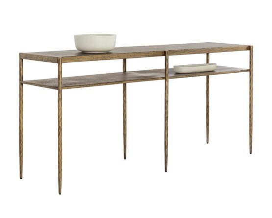 Naini Console Table Antique Brass - Image 2