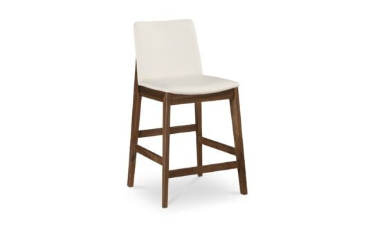 DECO COUNTER STOOL WHITE PVC - Image 2