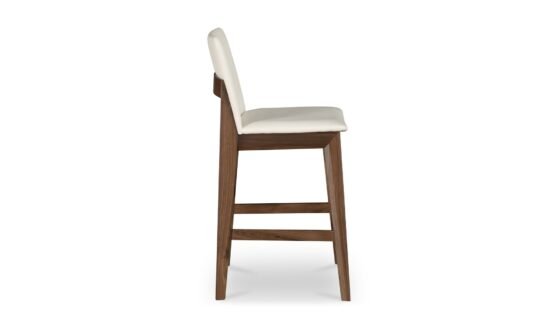 DECO COUNTER STOOL WHITE PVC - Image 3