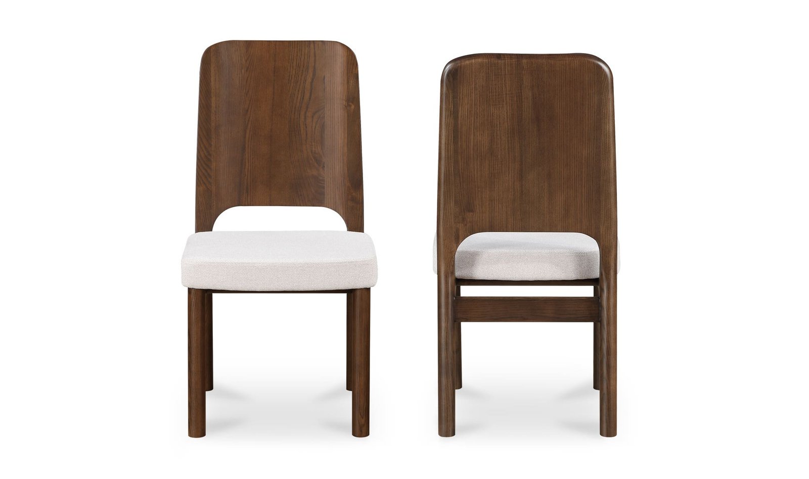 KERR DINING CHAIR WALNUT-STAINED ASH-SET OF TWO BEIGE - Image 3