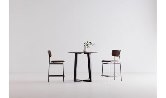 SAILOR COUNTER STOOL DARK BROWN AMBER - Image 2