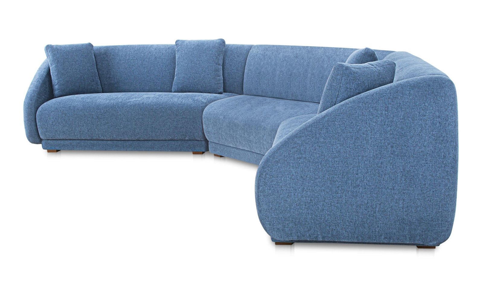 FRASER 3 PIECE MODULAR SECTIONAL WITH WEDGE SLIPPER DEEP BLUE - Image 4