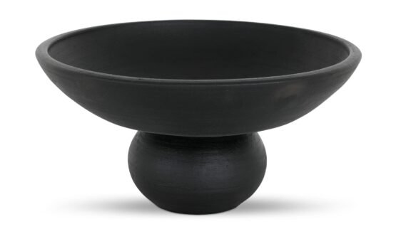 ASHA DECORATIVE BOWL TERRACOTTA BLACK
