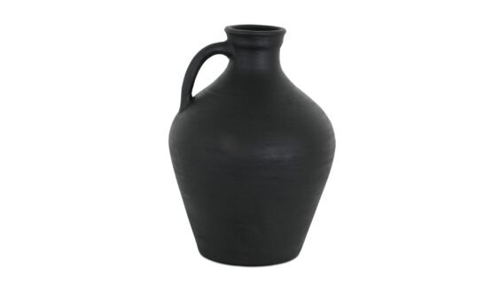 LYRA VASE TERRACOTTA BLACK