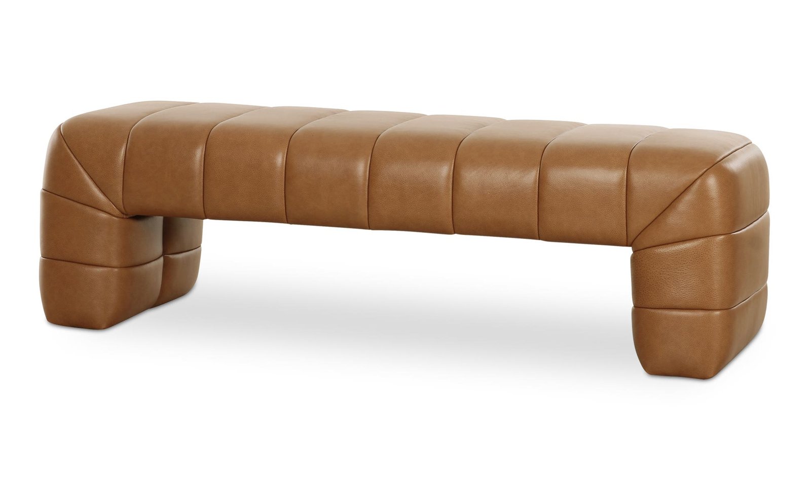 VERITY BENCH TAN LEATHER - Image 3