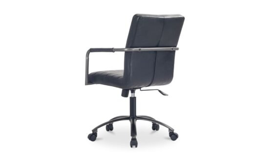 ROY OFFICE CHAIR BLACK LEATHER - Image 4