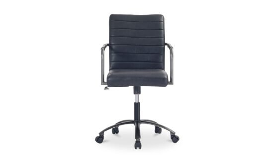 ROY OFFICE CHAIR BLACK LEATHER - Image 2