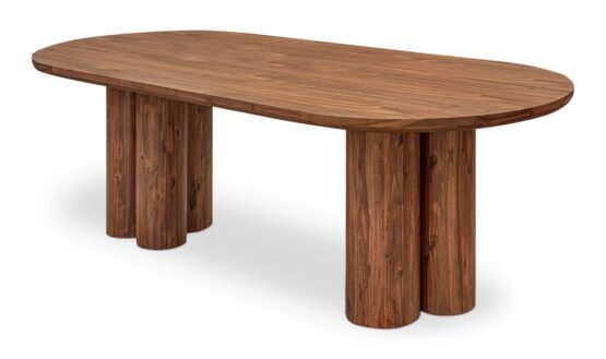 HOWARD DINING TABLE WALNUT BROWN - Image 3