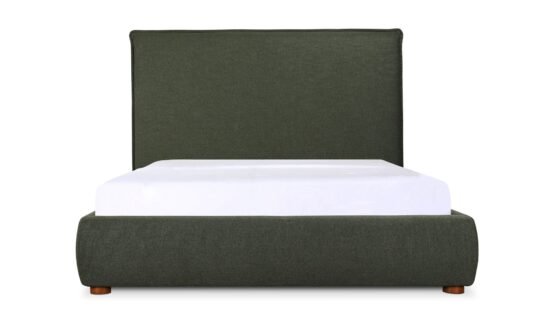 LUZON QUEEN BED TALL HEADBOARD DARK BROWN