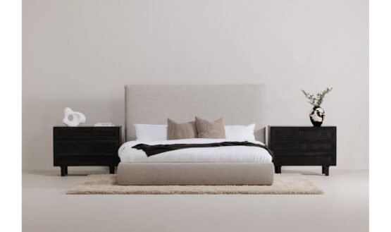 LUZON QUEEN BED TALL HEADBOARD DEEP FOREST - Image 2
