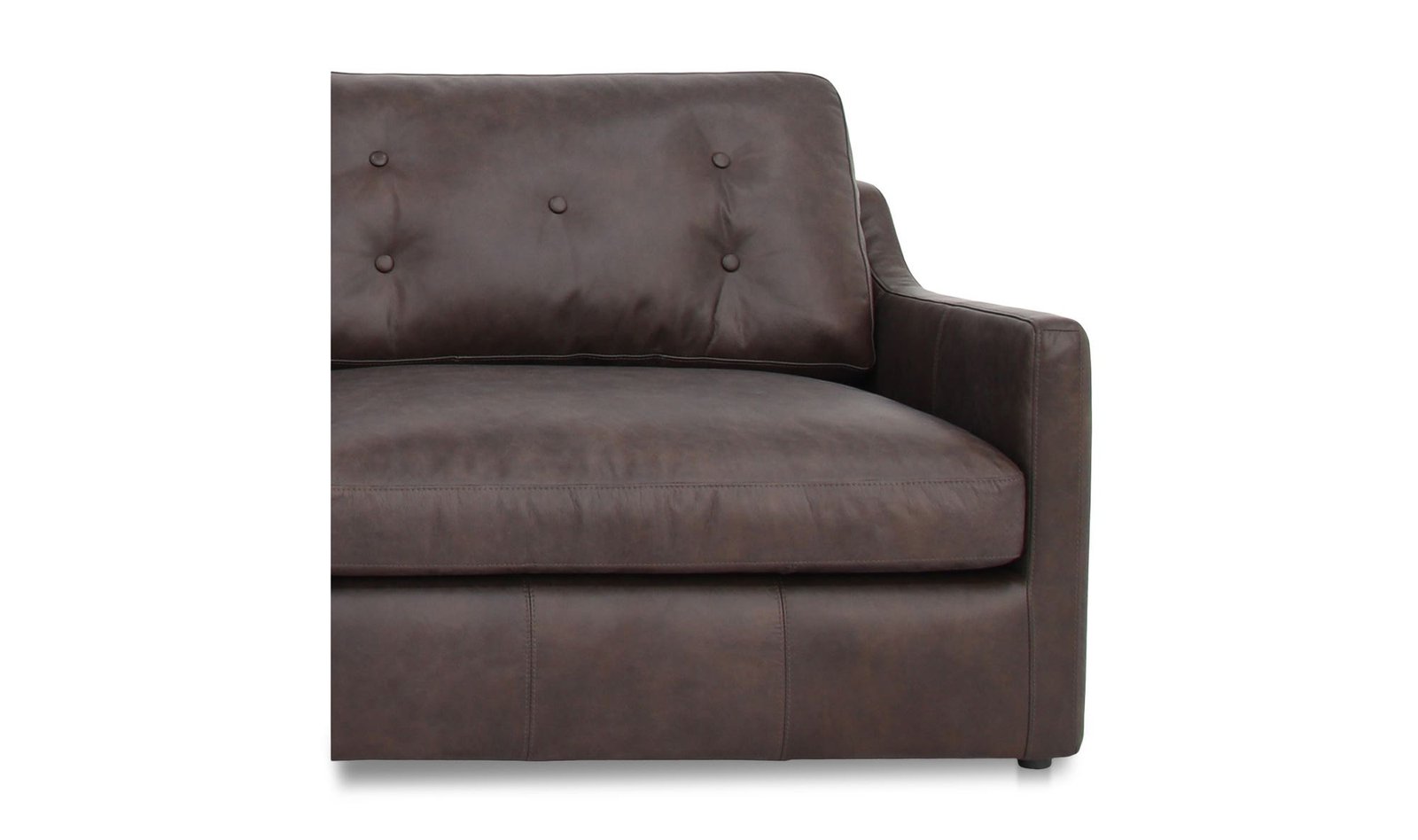 THURLOW 4 PIECE MODULAR SECTIONAL LEATHER ESPRESSO BROWN - Image 4