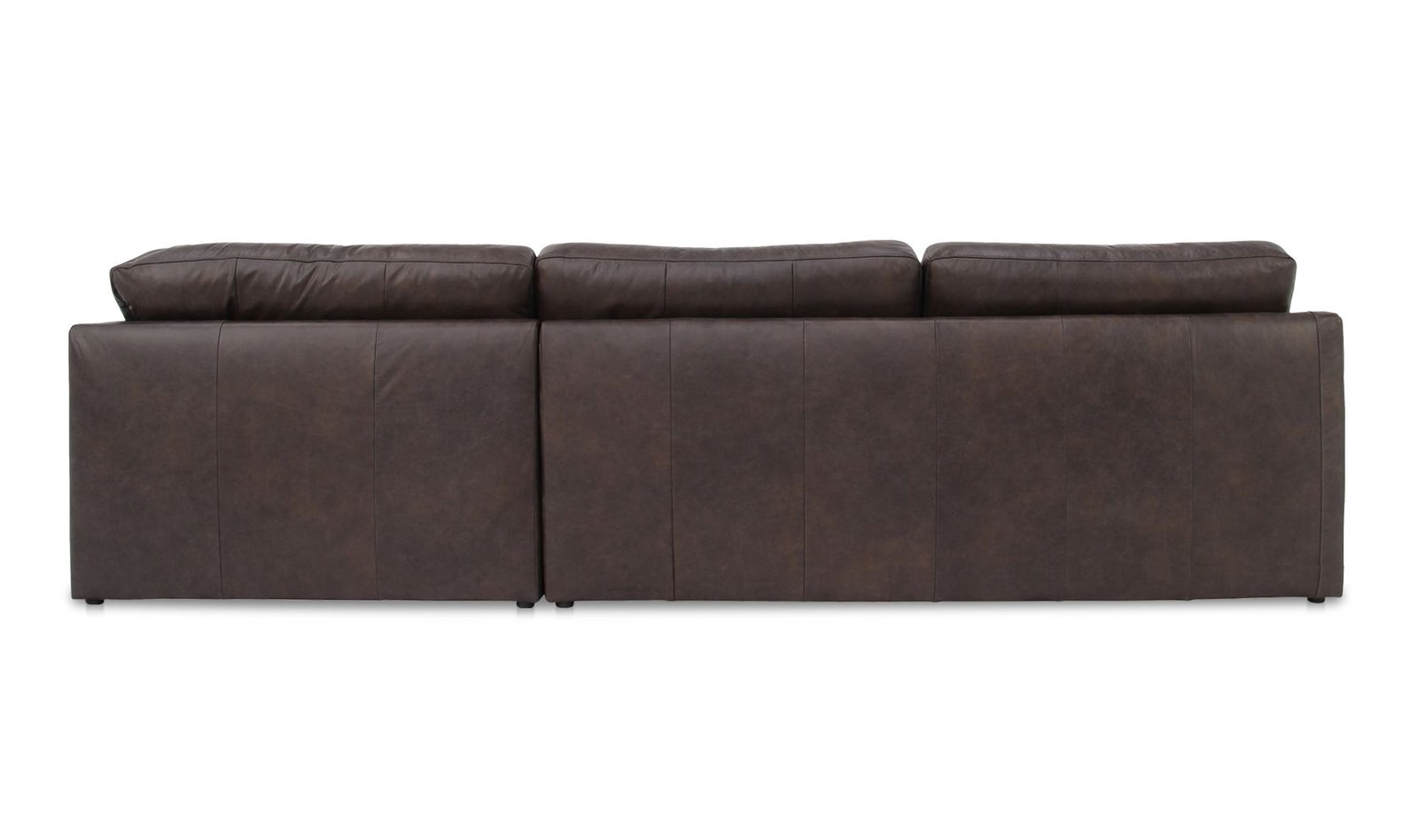 THURLOW 3 PIECE RIGHT MODULAR SECTIONAL LEATHER ESPRESSO BROWN - Image 4