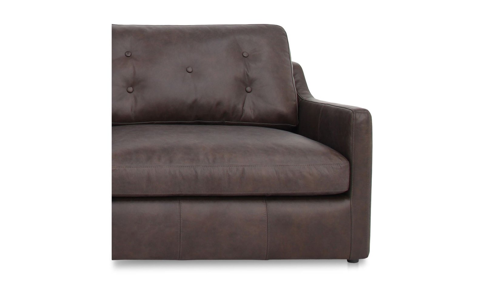 THURLOW 3 PIECE RIGHT MODULAR SECTIONAL LEATHER ESPRESSO BROWN - Image 5