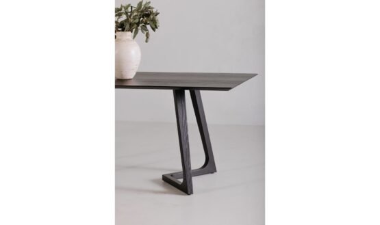 GODENZA RECTANGULAR DINING TABLE BLACK BROWN - Image 2