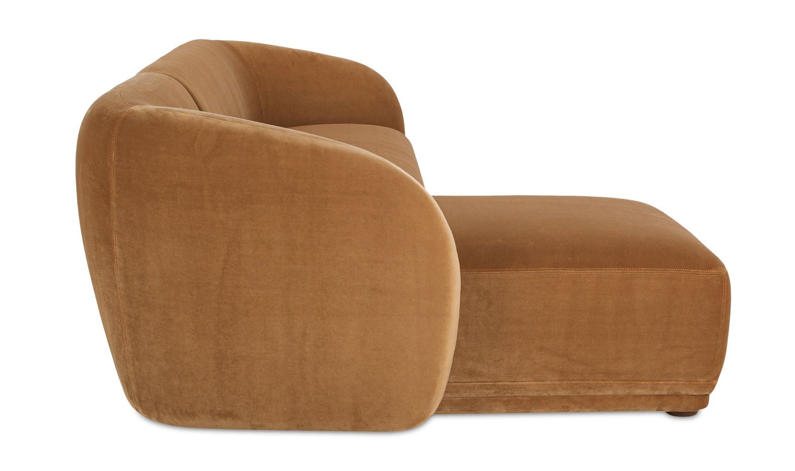 FAYE LEFT SECTIONAL TAN FAUX MOHAIR - Image 3