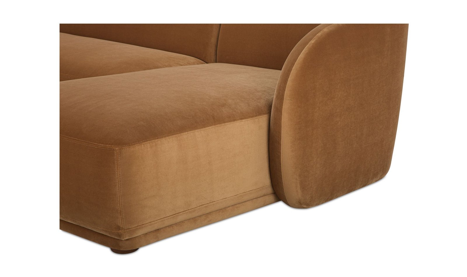 FAYE RIGHT SECTIONAL TAN FAUX MOHAIR - Image 5