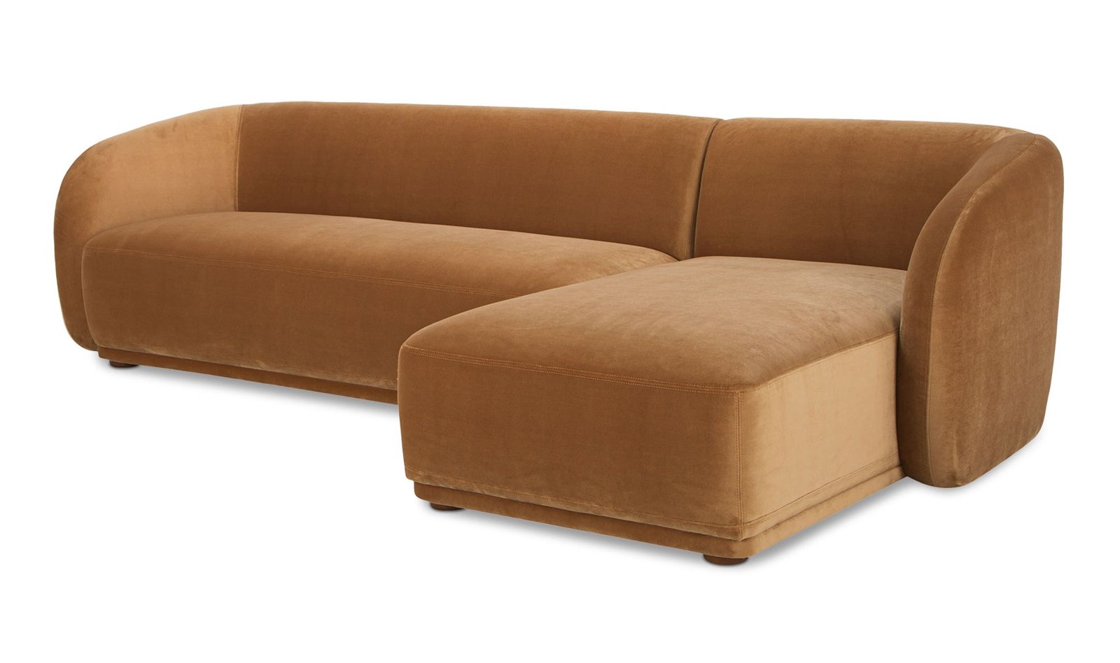 FAYE RIGHT SECTIONAL TAN FAUX MOHAIR - Image 4