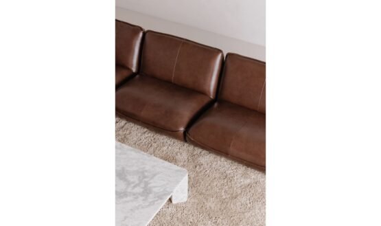 ZEPPELIN LEATHER SLIPPER CHAIR TOASTED HICKORY - Image 4