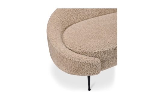 ABIGAIL CHAISE FAUX SHEARLING LIGHT BROWN - Image 6