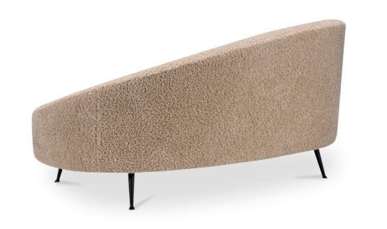 ABIGAIL CHAISE FAUX SHEARLING LIGHT BROWN - Image 5