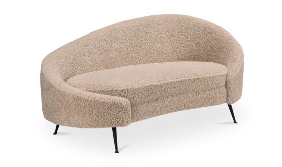 ABIGAIL CHAISE FAUX SHEARLING LIGHT BROWN - Image 2