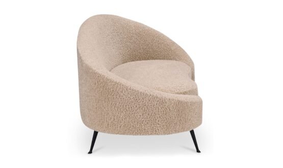 ABIGAIL CHAISE FAUX SHEARLING LIGHT BROWN - Image 3