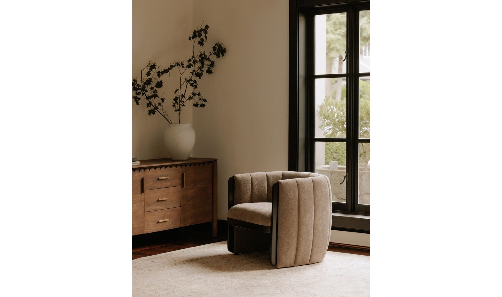 FRANCIS ACCENT CHAIR TAUPE - Image 3