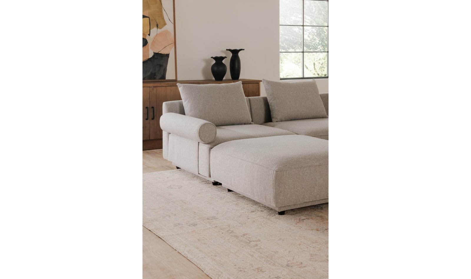 ROSELLO RIGHT ARM FACING CHAIR LIGHT GREY - Image 3