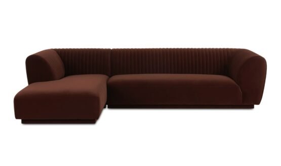 ZANDRO LEFT SECTIONAL WARM BROWN