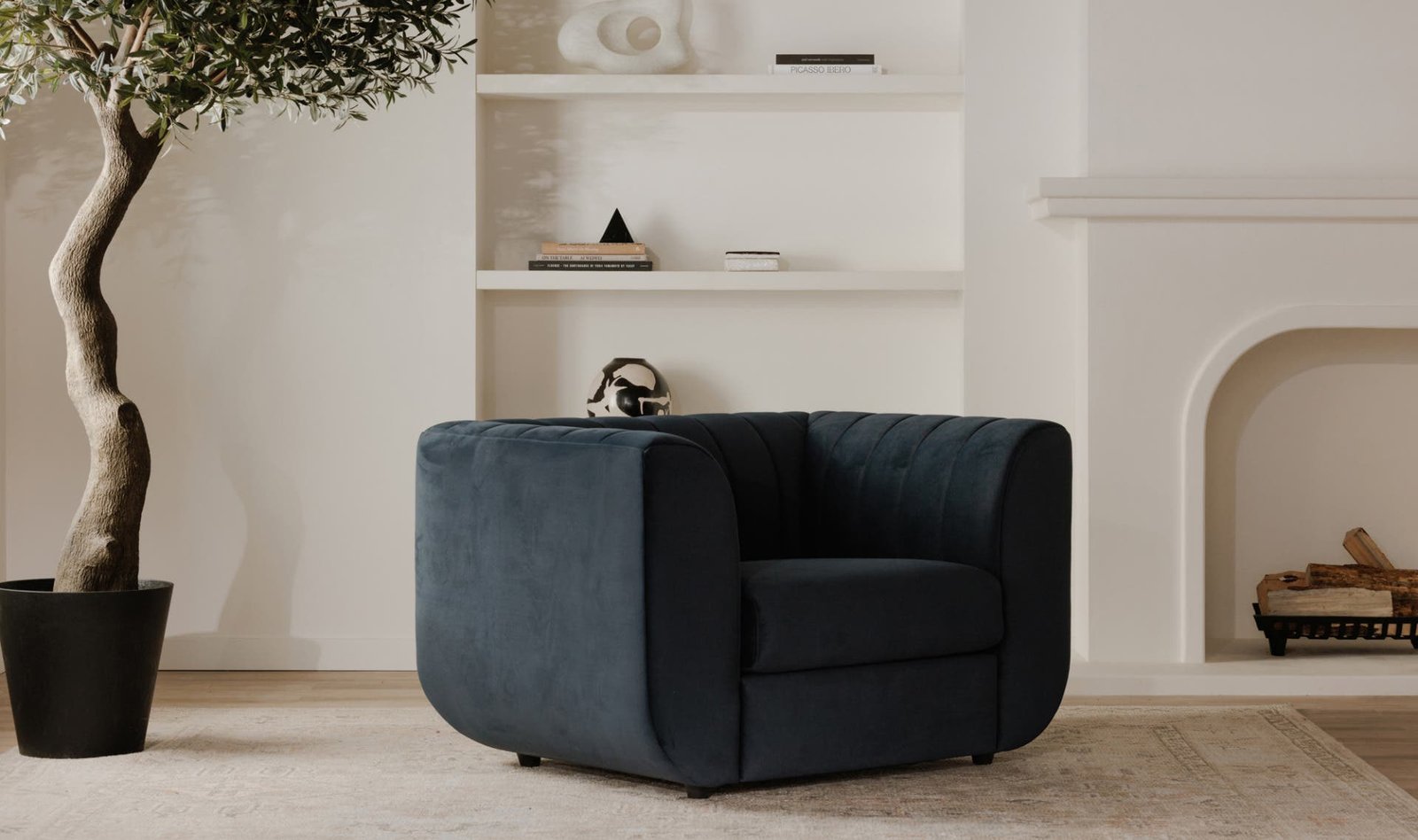 ROSY LOUNGE CHAIR DEEP BLUE - Image 2