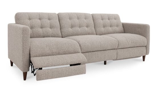 BRIDGERS POWER RECLINER SOFA WARM GREY - Image 5