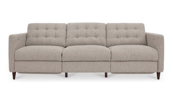 BRIDGERS POWER RECLINER SOFA WARM GREY