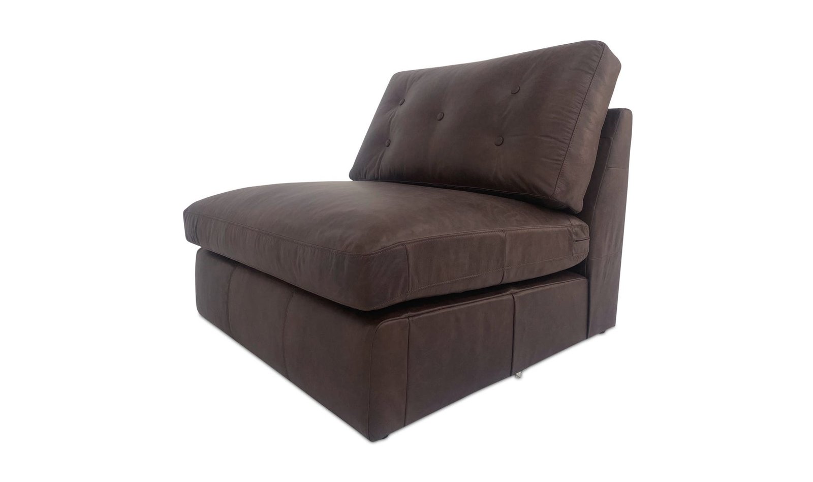 THURLOW SLIPPER CHAIR LEATHER ESPRESSO BROWN - Image 4