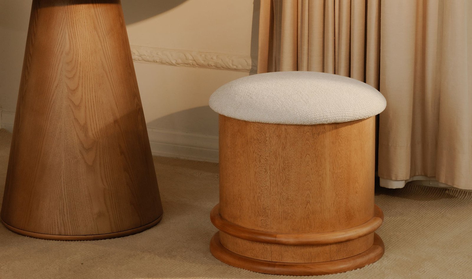 PICCOLO STORAGE STOOL FLECKED OATMEAL - Image 5