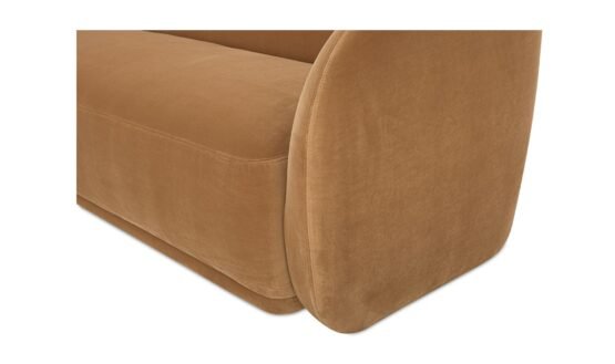 FAYE SOFA TAN FAUX MOHAIR - Image 5