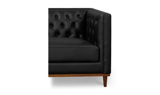 FIELDER SOFA LEATHER BLACK - Image 5