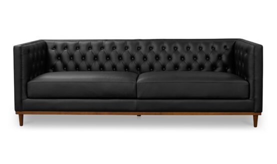 FIELDER SOFA LEATHER BLACK