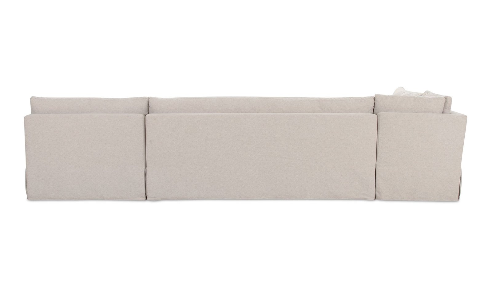 FABLE SLIPCOVER DINING BANQUETTE L-SHAPE 139.5IN BEIGE - Image 5