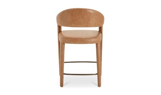 MARTENS COUNTER STOOL BROWN LEATHER - Image 4
