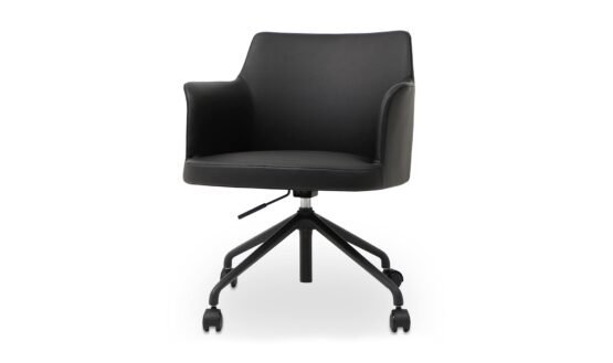 MORRIS OFFICE CHAIR PVC BLACK BLACK PVC - Image 3